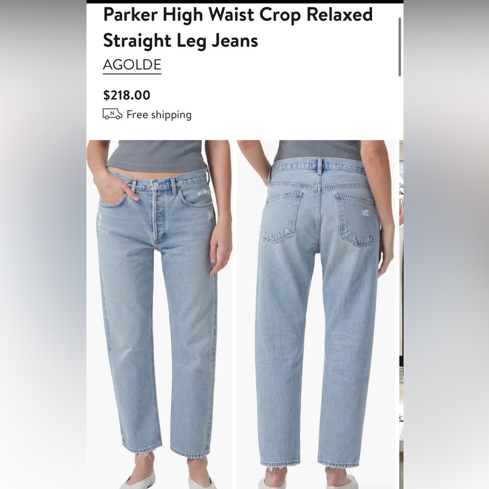Agolde Parker crop